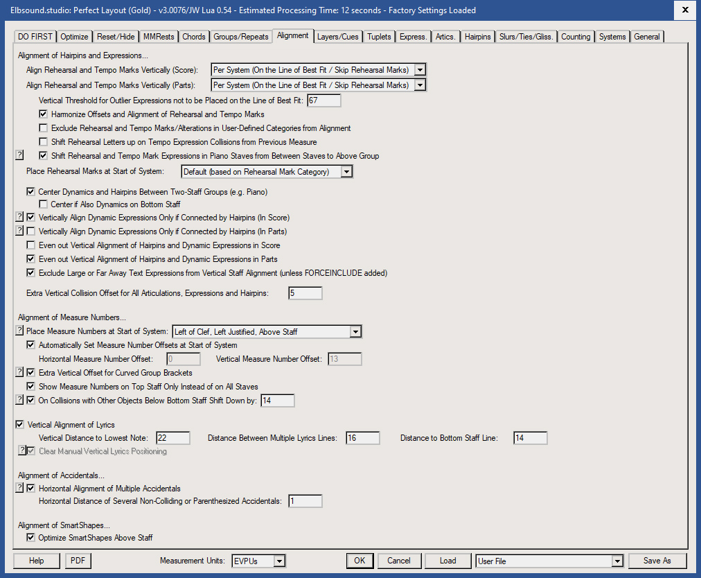 Perfect Layout: Settings Alignment