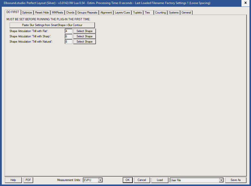 Perfect Layout: Settings Do First
