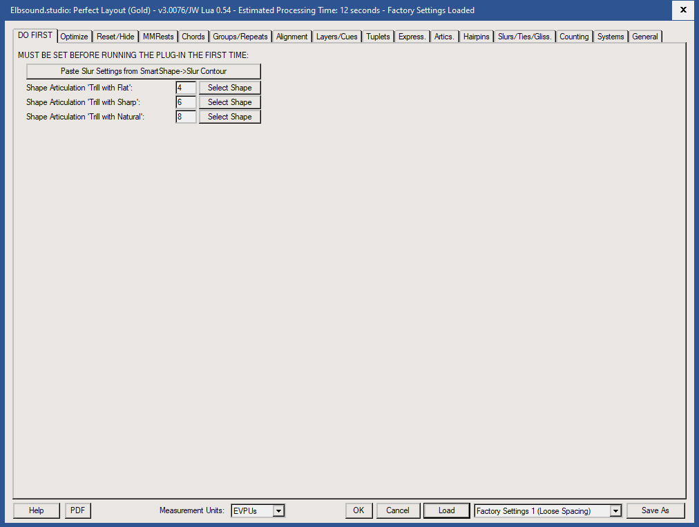 Perfect Layout: Settings Do First