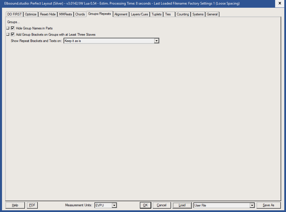 Perfect Layout: Settings Groups