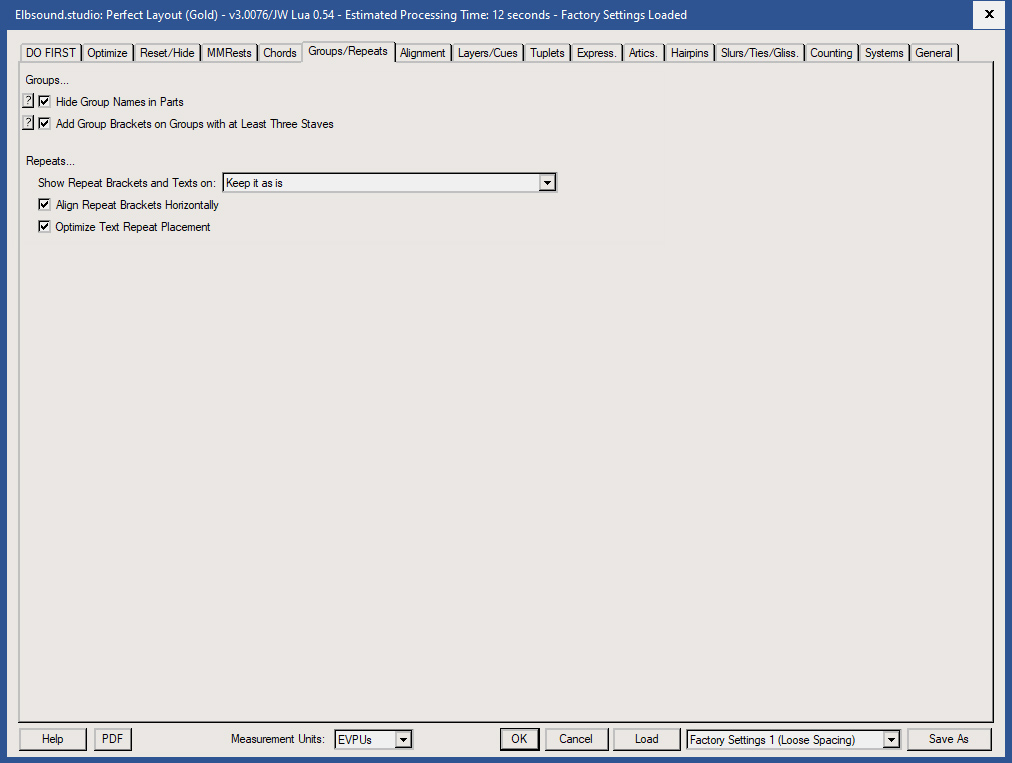 Perfect Layout: Settings Groups