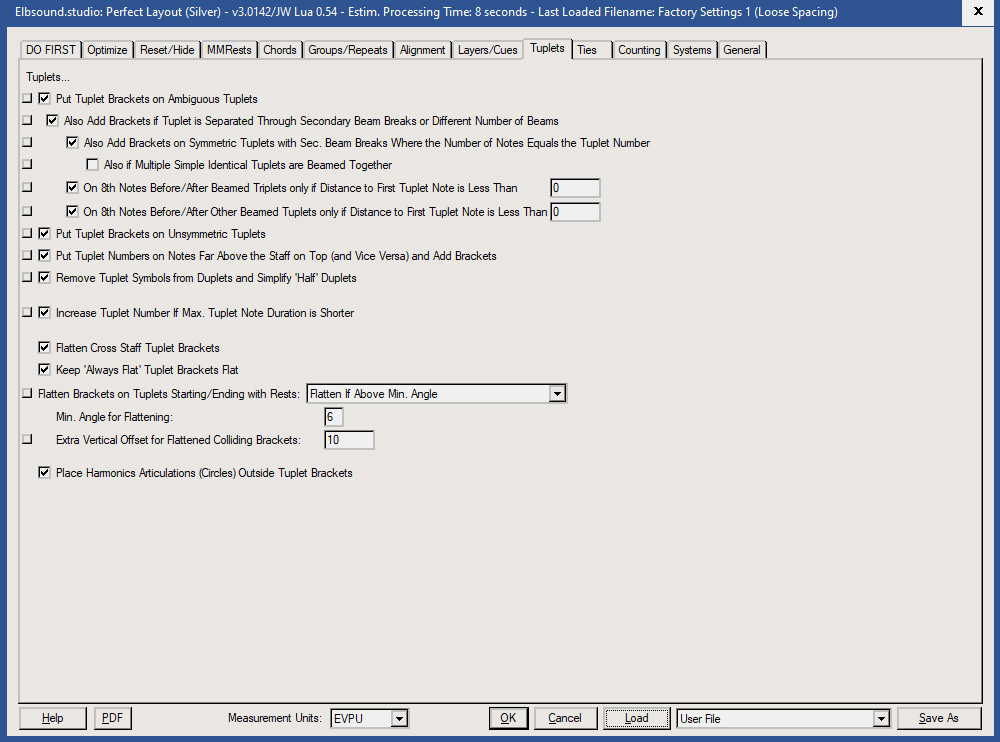 Perfect Layout: Settings Multi-Measure Rests