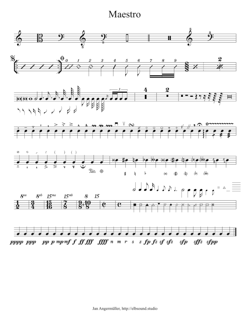 Elbsound Music Font Package: 24 Fonts for Finale&reg; - All Symbols