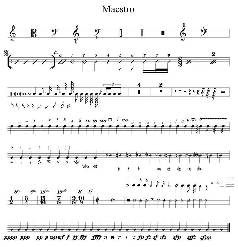 Elbsound Music Font Package All Symbols Elbsound Music Font Package All Symbols