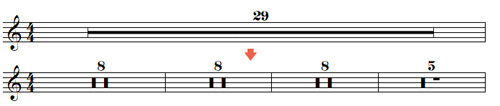 Split Multi-Measure Rests