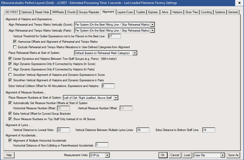 Perfect Layout: Ausrichtung der Einstellungen
