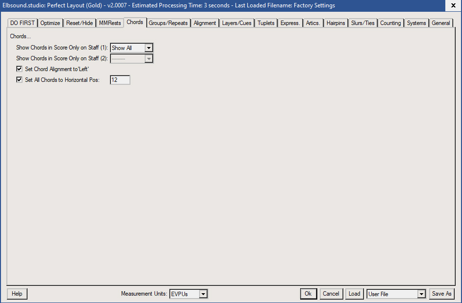 Perfect Layout: Einstellungsakkorde