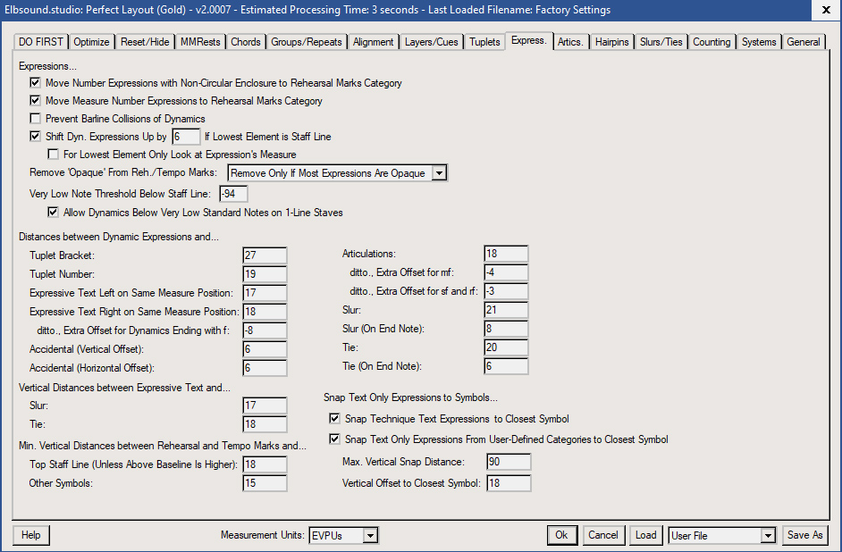 Perfect Layout: Einstellungen Vortragsbezeichnungen