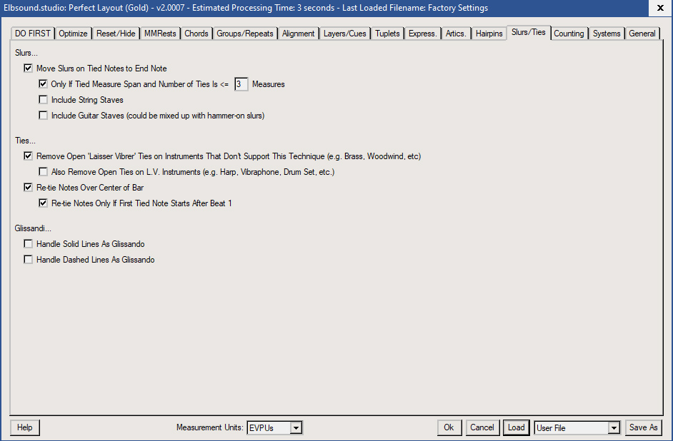 Perfect Layout: Einstellungen B&ouml;gen / Halteb&ouml;gen